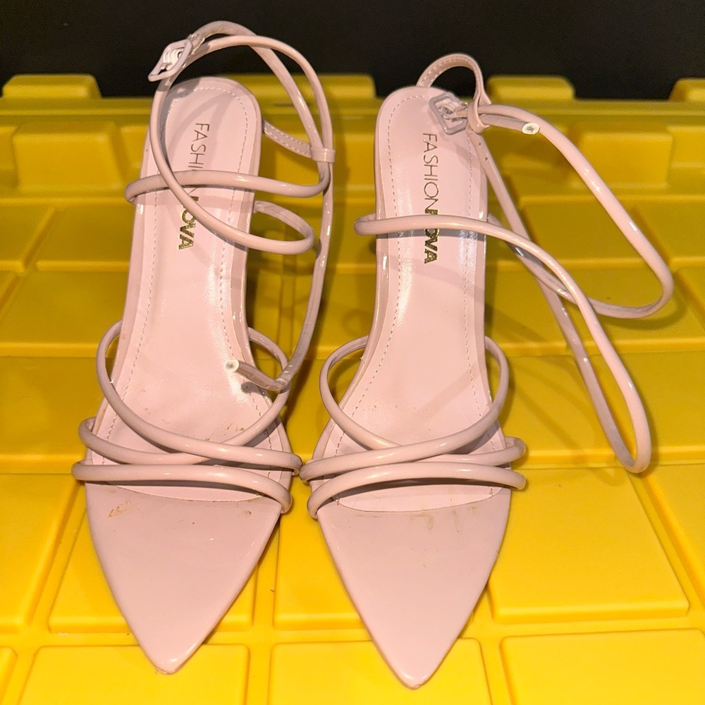 Fashion Nova Women's Pink Strappy Heels